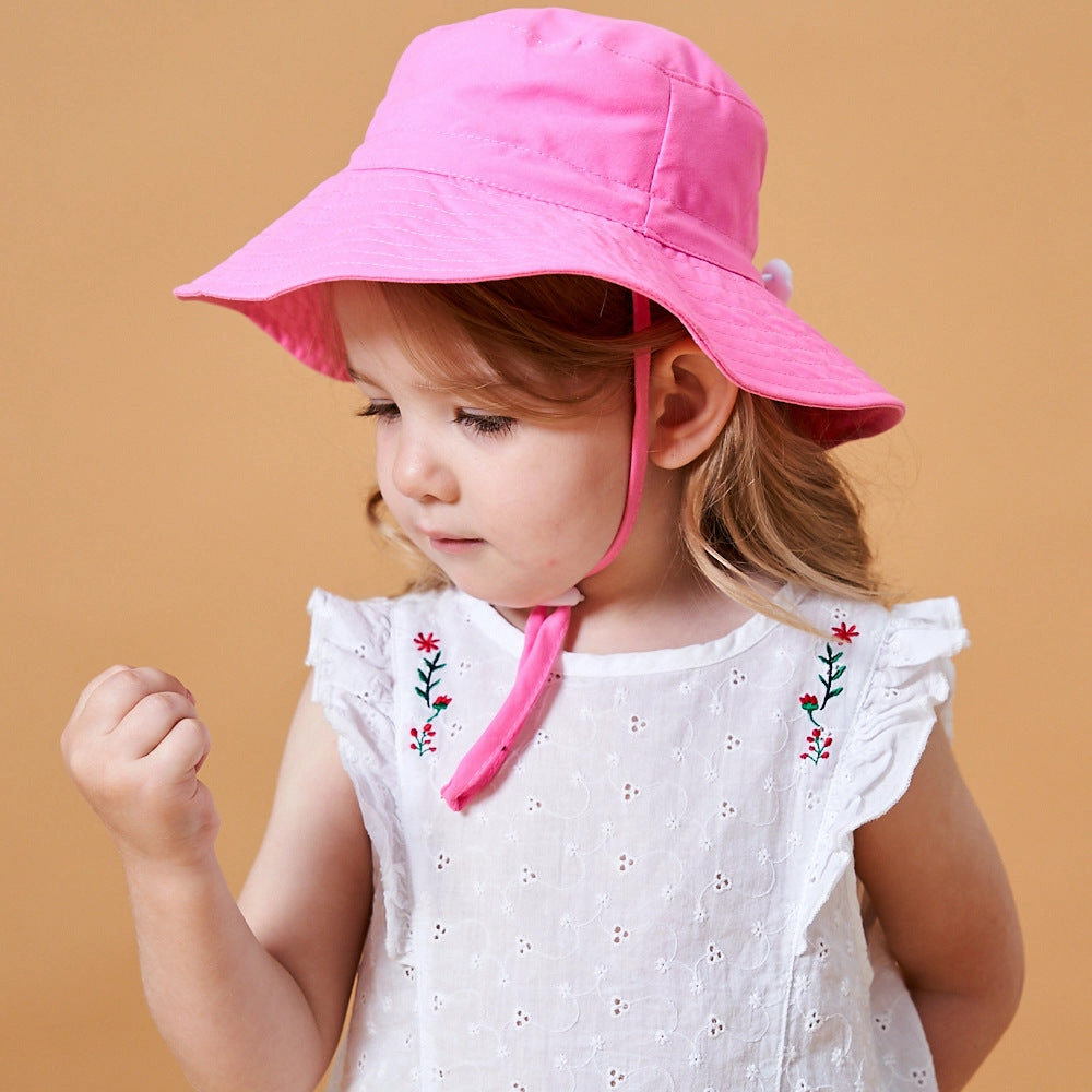 Wholesale Children's Sunscreen Polyester Cotton Fisherman Hat