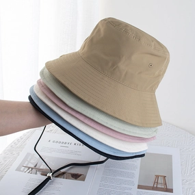 Wholesale Classic pressure line fisherman hat plain face solid color basin hat