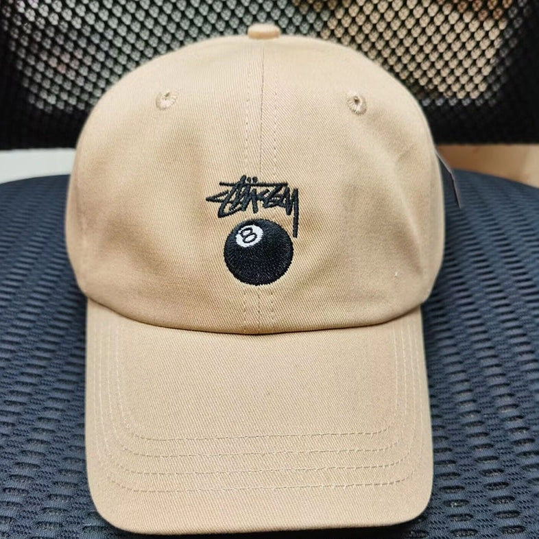 Wholesale classic soft top black 8 embroidered baseball cap