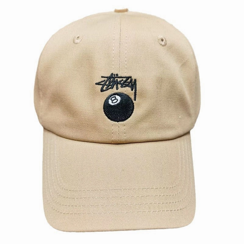 Wholesale classic soft top black 8 embroidered baseball cap