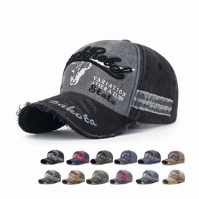 Wholesale Coated Washed Edge Damaged Old Baseball Cap