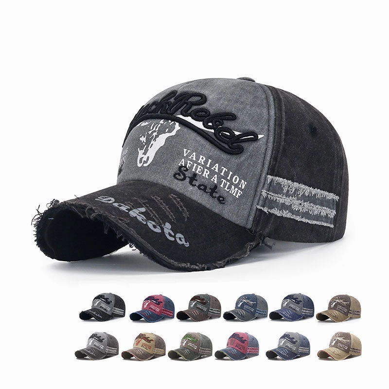 Wholesale Coated Washed Edge Damaged Old Baseball Cap