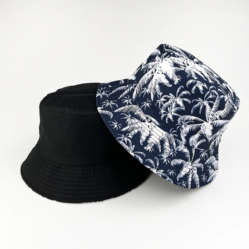 Wholesale Coconut Tree Printed Polyester Fisherman Hats