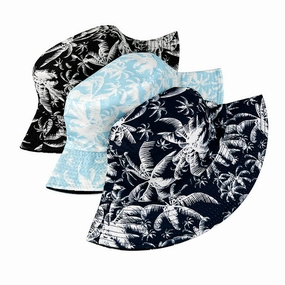 Wholesale Coconut Tree Printed Polyester Fisherman Hats