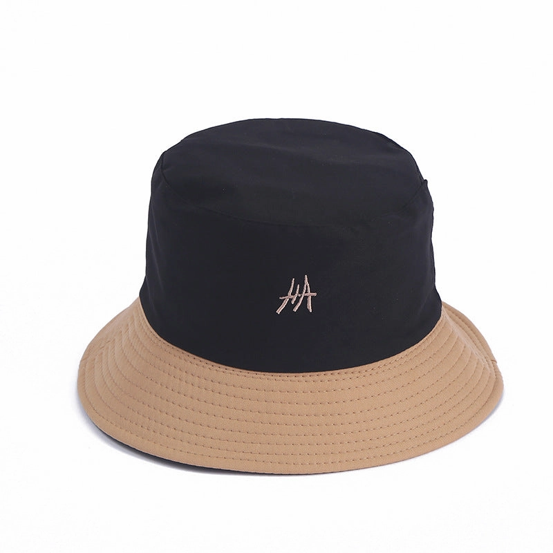 Wholesale Color Block Embroidery Polyester Sunshade Bucket Hat