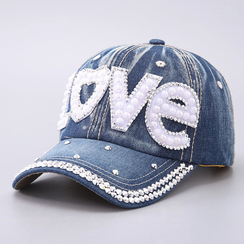 Wholesale Color Diamond Love Love Butterfly Curved Cornice Cap