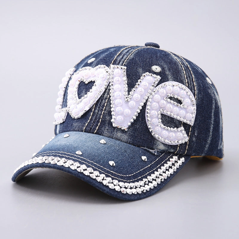 Wholesale Color Diamond Love Love Butterfly Curved Cornice Cap