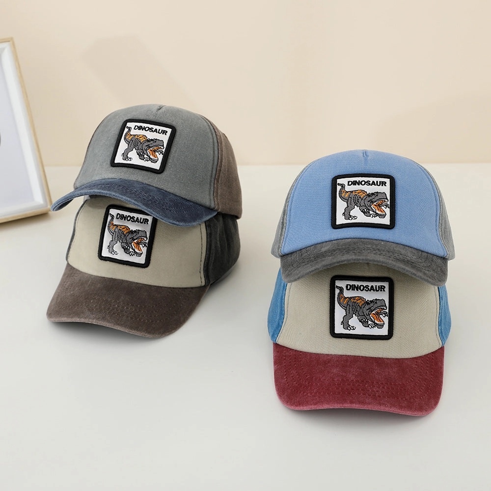 Wholesale Colorblock Dinosaur Kids Baseball Cap