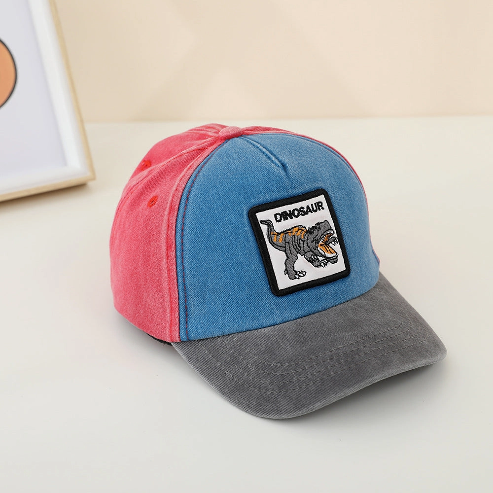Wholesale Colorblock Dinosaur Kids Baseball Cap