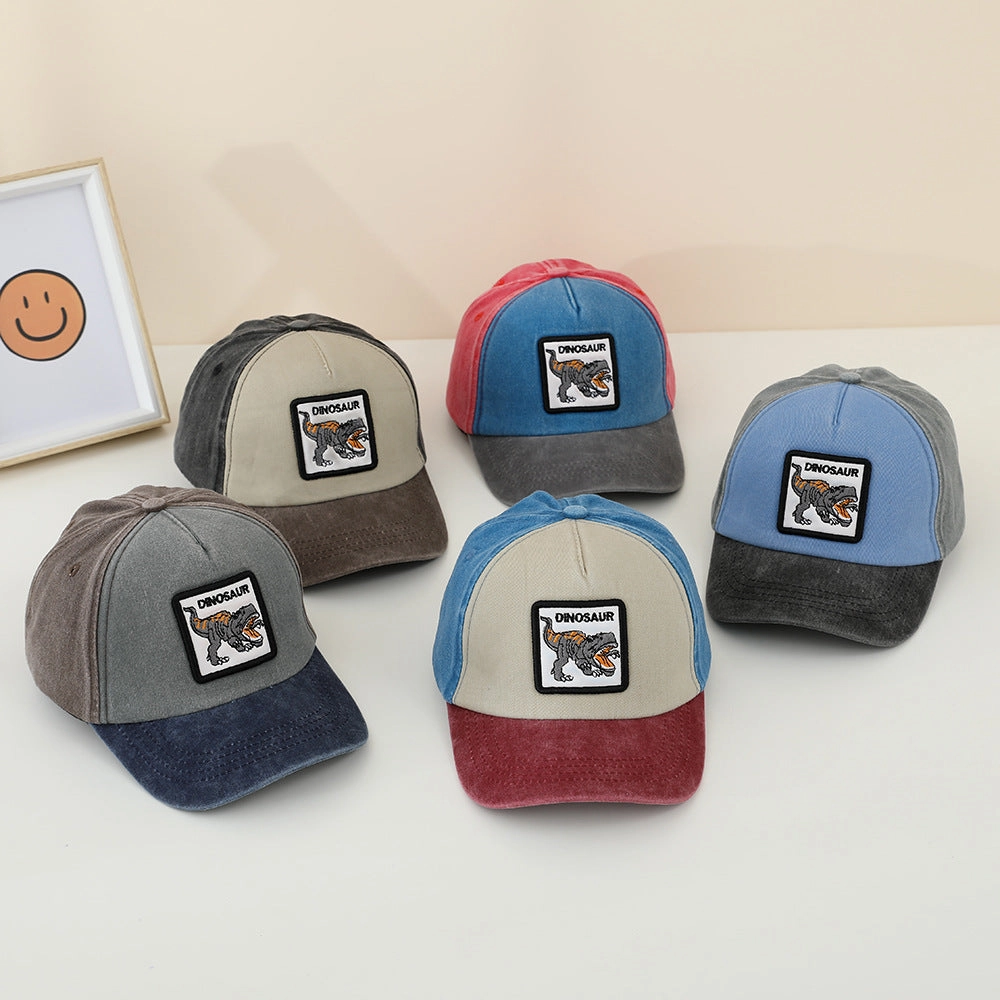 Wholesale Colorblock Dinosaur Kids Baseball Cap