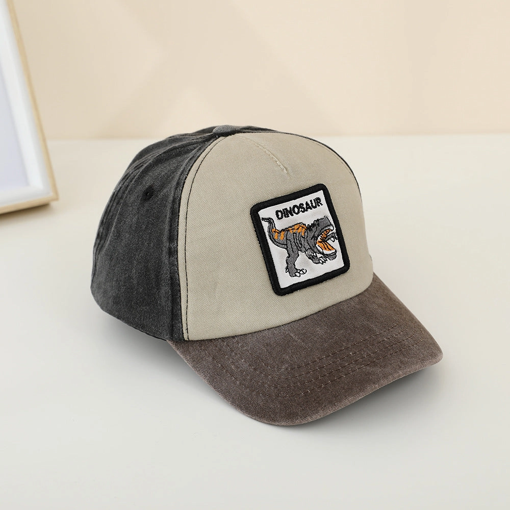 Wholesale Colorblock Dinosaur Kids Baseball Cap