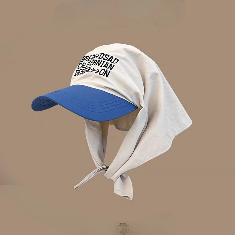 Wholesale Colorblocked Bandana with Letter Embroidered Cap