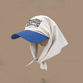 Wholesale Colorblocked Bandana with Letter Embroidered Cap