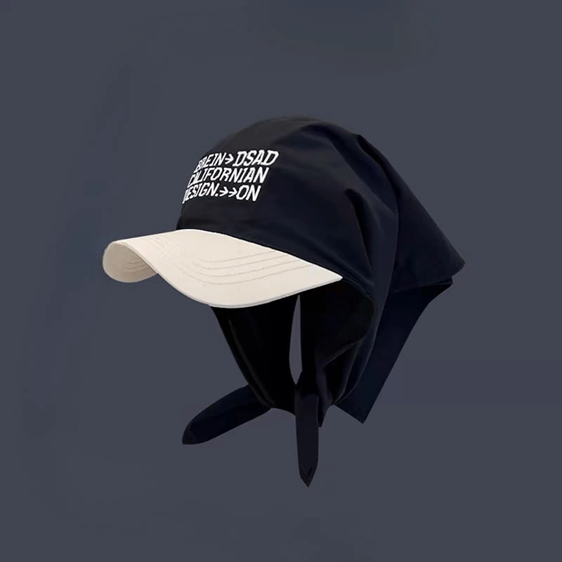 Wholesale Colorblocked Bandana with Letter Embroidered Cap