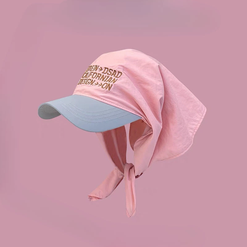Wholesale Colorblocked Bandana with Letter Embroidered Cap