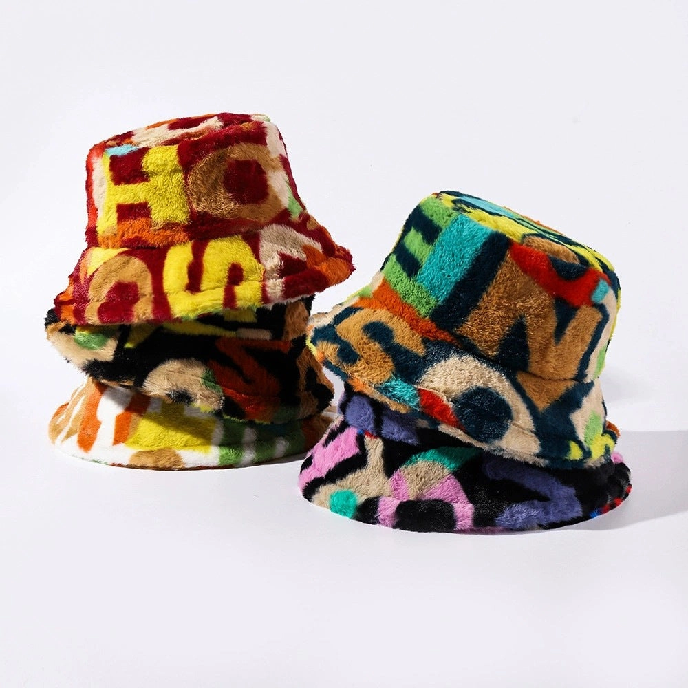 Wholesale Colored Digital Printed Plush Fisherman Hats