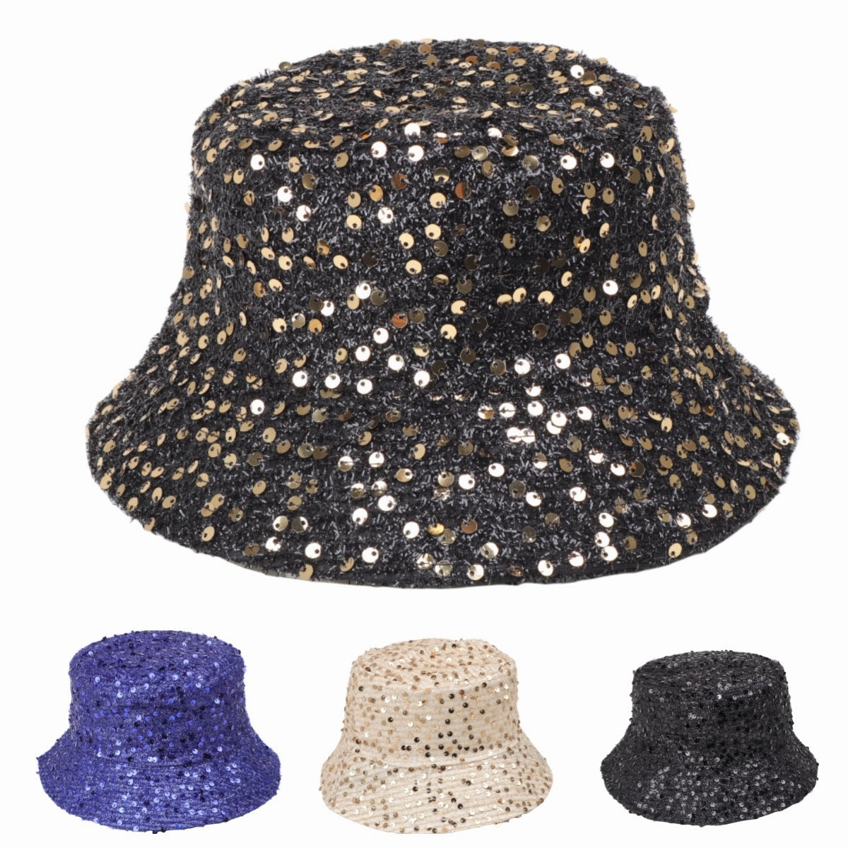 Wholesale Colored Sequins with Double-sided Polyester Fisherman Hats