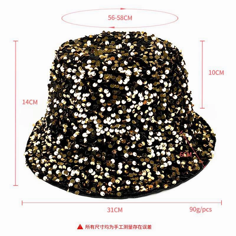Wholesale Colorful Sequin Polyester Fisherman Hats