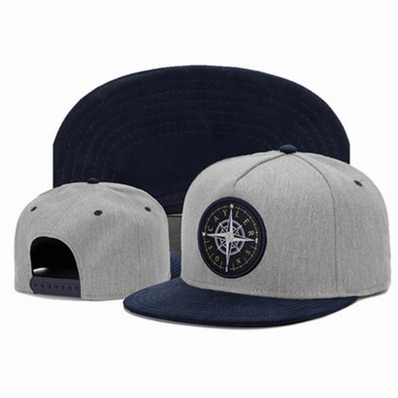 Wholesale Compass Embroidery Flat Brim Hip Hop Baseball Cap