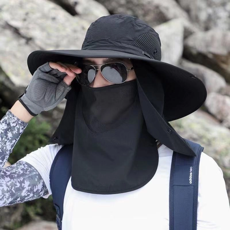 Wholesale Comprehensive Sun Protection Waterproof Face Covering Outdoor Fisherman Hat