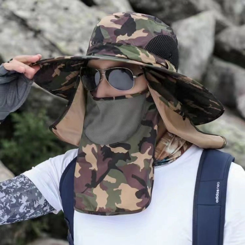 Wholesale Comprehensive Sun Protection Waterproof Face Covering Outdoor Fisherman Hat