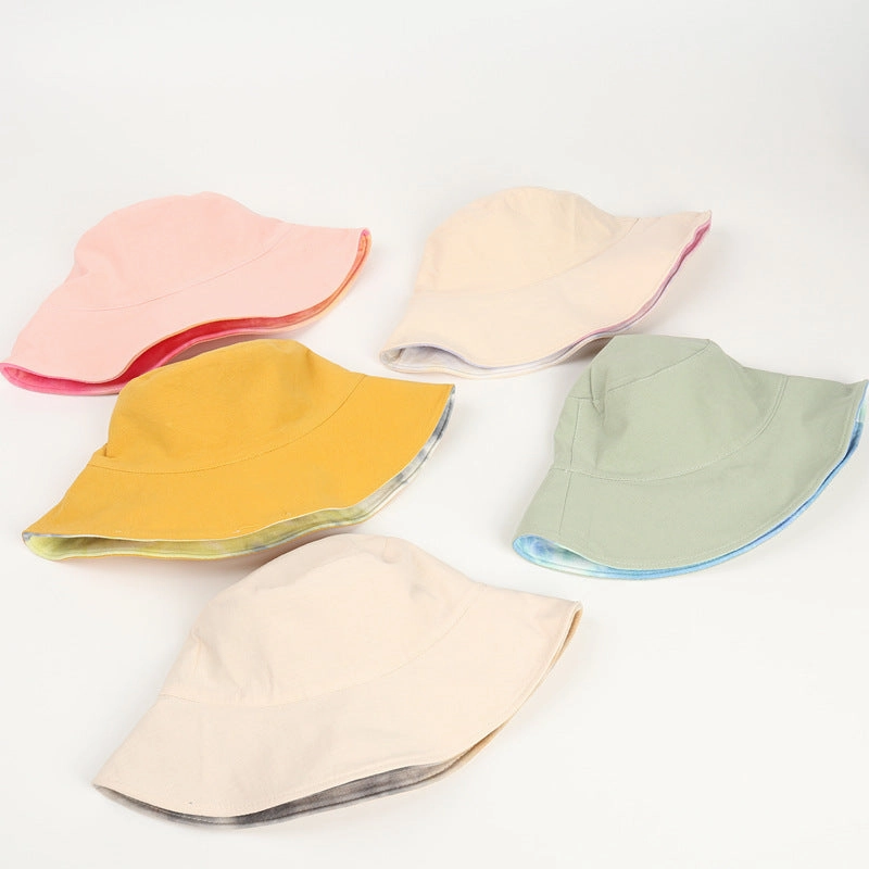 Wholesale Cotton and Linen Tie Dyed Double Sided Fisherman's Hat