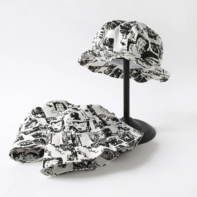 Wholesale Cotton Anime Graffiti Bucket Hat