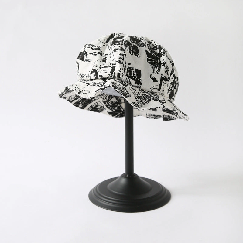 Wholesale Cotton Anime Graffiti Bucket Hat