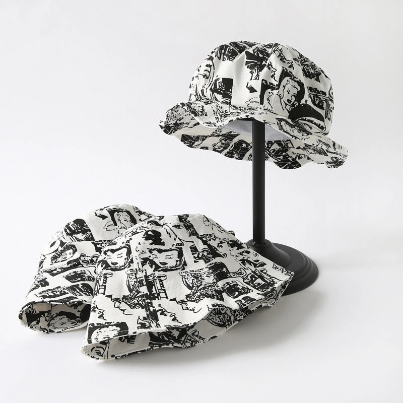 Wholesale Cotton Anime Graffiti Bucket Hat