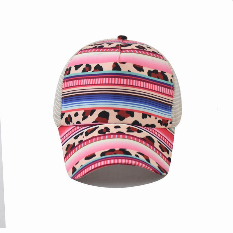 Wholesale Cotton Aztec Pattern Leopard Print Mesh Cap Baseball Cap
