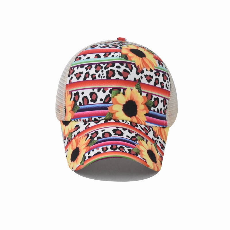 Wholesale Cotton Aztec Pattern Leopard Print Sunflower Baseball Cap
