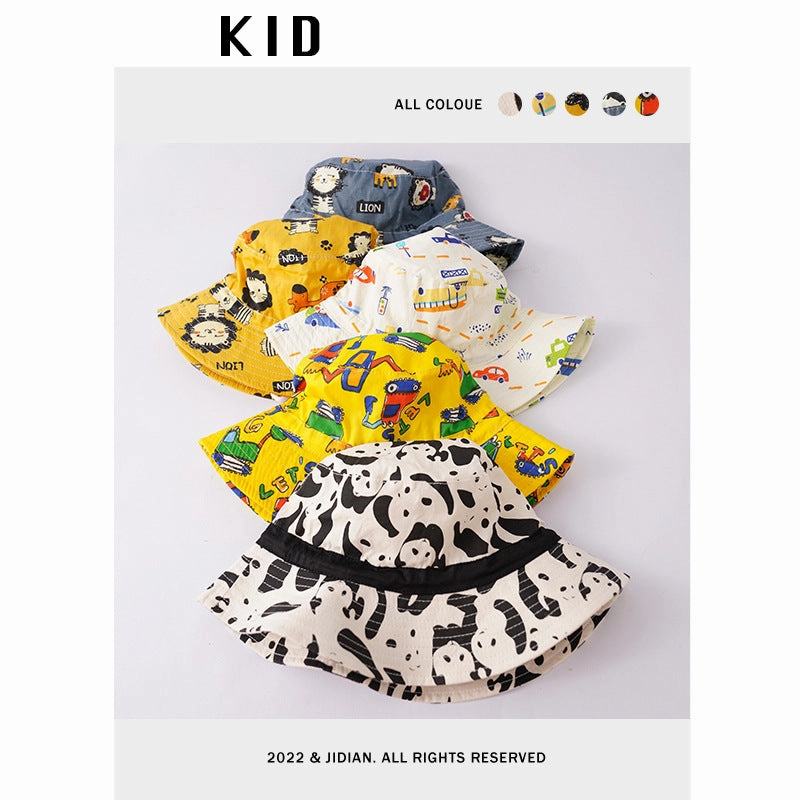 Wholesale Cotton Cartoon Animal Kids Bucket Hat