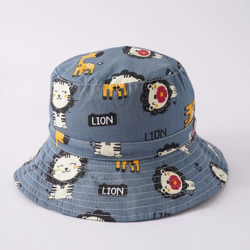 Wholesale Cotton Cartoon Animal Kids Bucket Hat