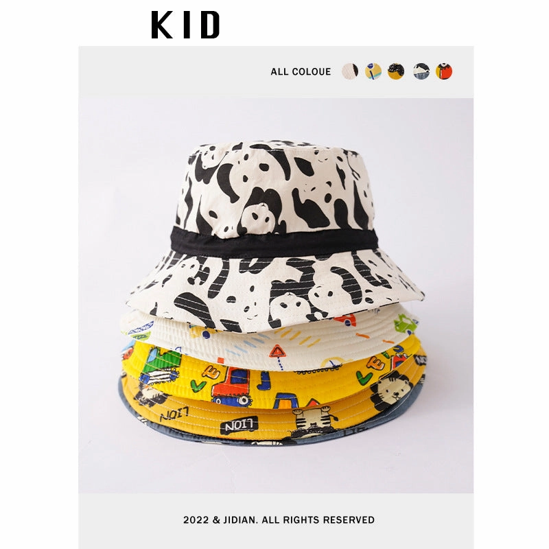 Wholesale Cotton Cartoon Animal Kids Bucket Hat