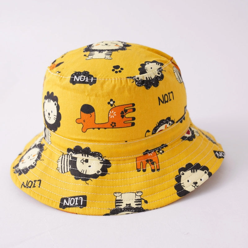 Wholesale Cotton Cartoon Animal Kids Bucket Hat