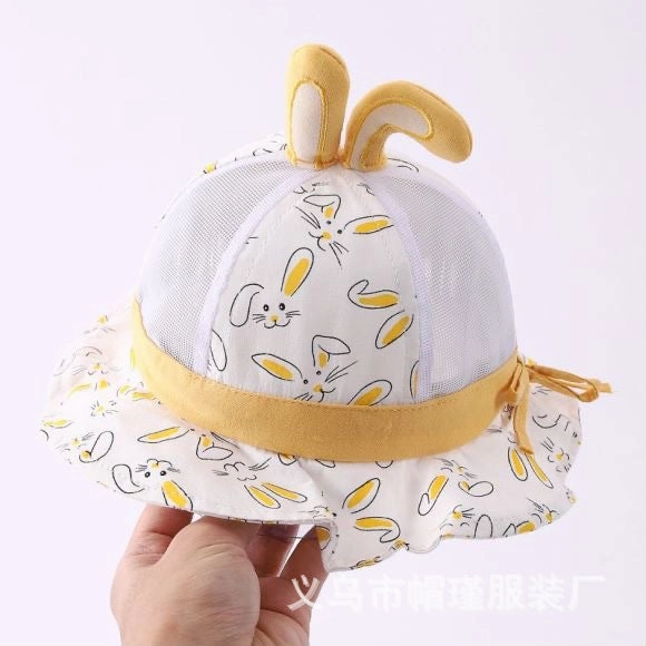Wholesale Cotton Cartoon Cute Little Rabbit Fisherman Hat