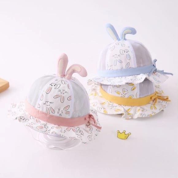 Wholesale Cotton Cartoon Cute Little Rabbit Fisherman Hat