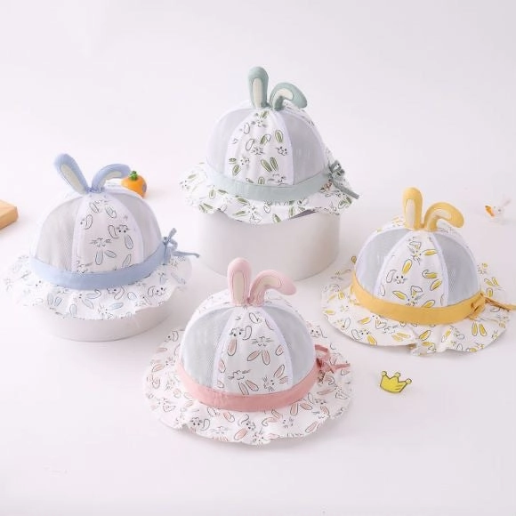 Wholesale Cotton Cartoon Cute Little Rabbit Fisherman Hat