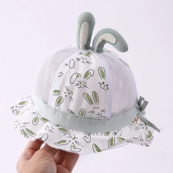Wholesale Cotton Cartoon Cute Little Rabbit Fisherman Hat