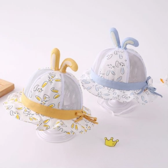 Wholesale Cotton Cartoon Cute Little Rabbit Fisherman Hat