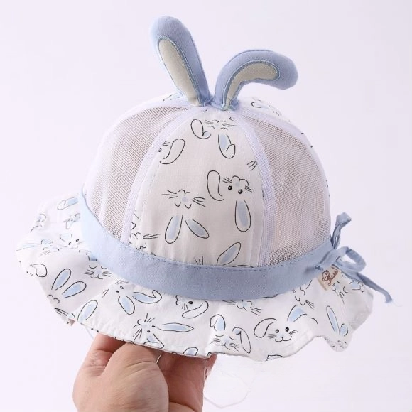 Wholesale Cotton Cartoon Cute Little Rabbit Fisherman Hat