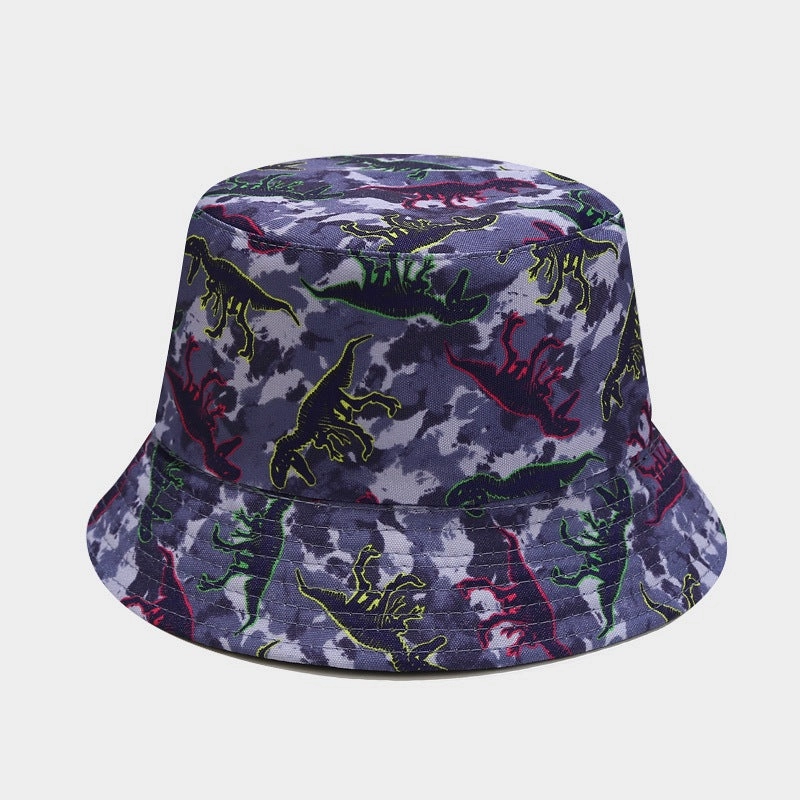 Wholesale Cotton Cartoon Dinosaur Pattern Bucket Hat