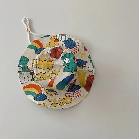 Wholesale Cotton Cartoon Graffiti Fabric Bucket Hat
