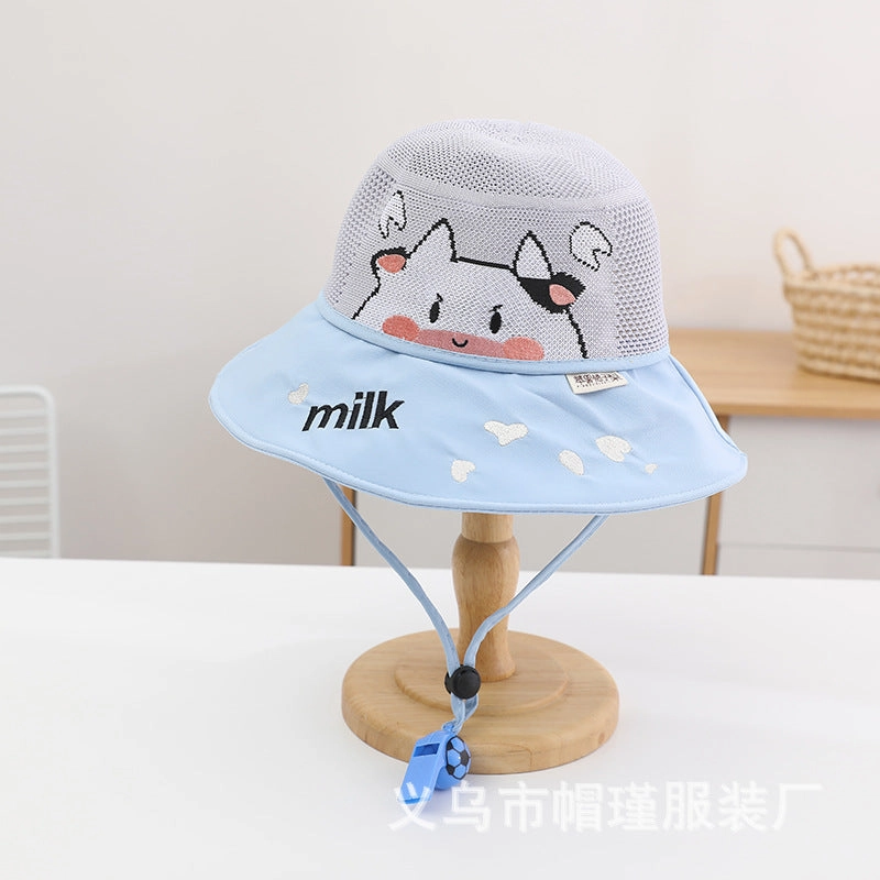 Wholesale Cotton Children's Big Brim Sun Protection Fisherman Hats