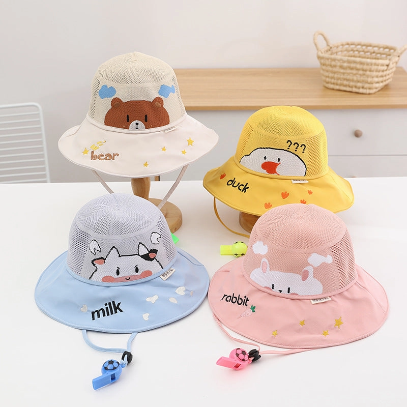 Wholesale Cotton Children's Big Brim Sun Protection Fisherman Hats
