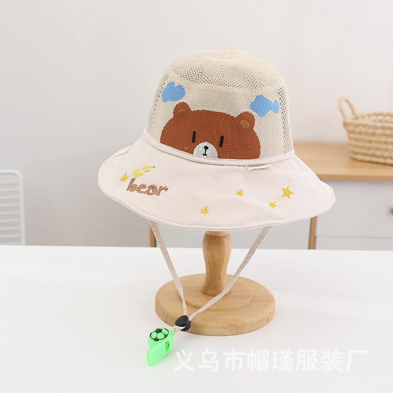 Wholesale Cotton Children's Big Brim Sun Protection Fisherman Hats
