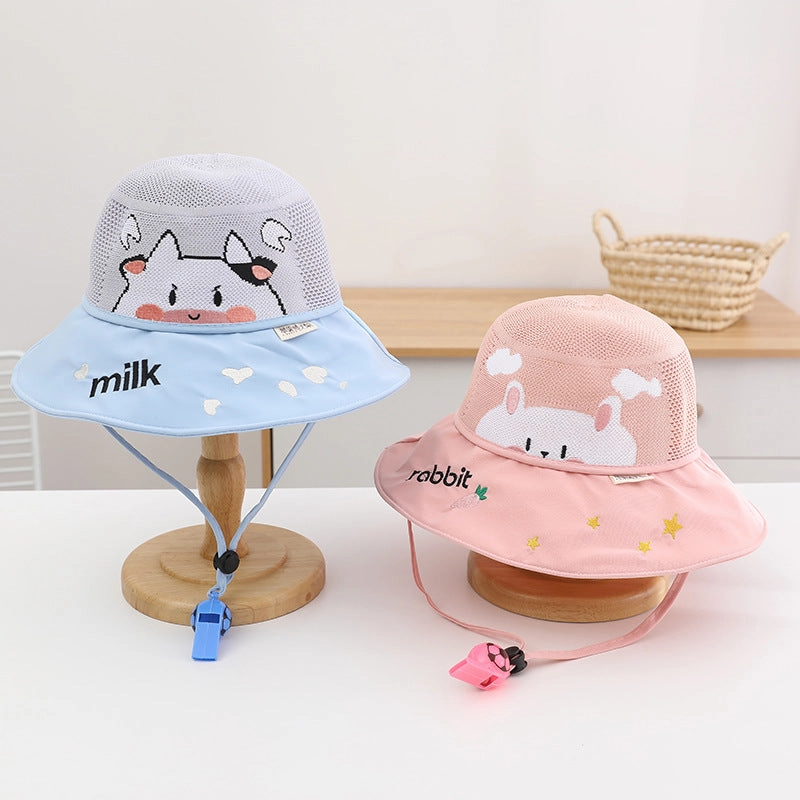 Wholesale Cotton Children's Big Brim Sun Protection Fisherman Hats