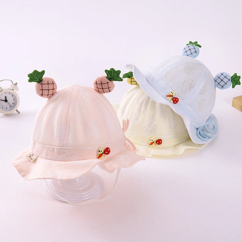 Wholesale Cotton Children's Bow Summer Sun Shading Straw Hats