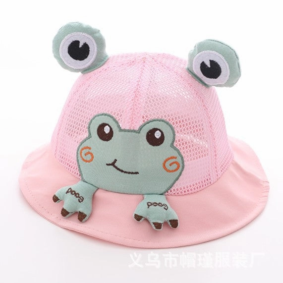 Wholesale Cotton Children's Breathable and Cute Little Frog Fisherman Hat