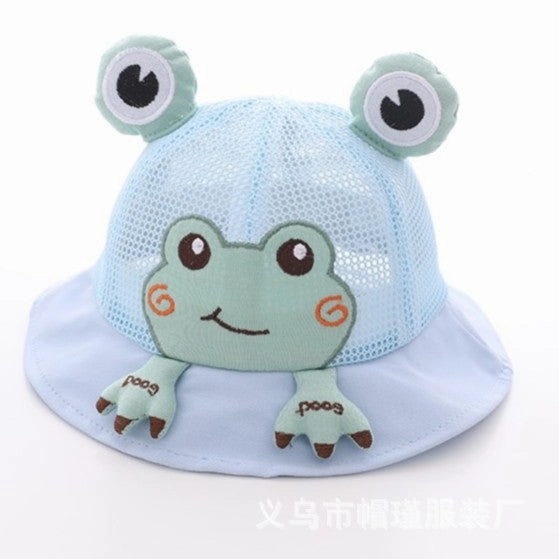 Wholesale Cotton Children's Breathable and Cute Little Frog Fisherman Hat